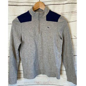 Kids S VINEYARD VINES CONTRAST SHOULDER RELAXED SHEP SHIRT SWEATER Gray Navy